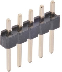 61300511121, WR-PHD Series Straight Through Hole Pin Header, 5 Contact(s), 2.54mm Pitch, 1 Row(s), Unshrouded