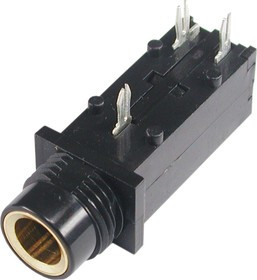 ST-008G-05 (М), Гнездо на плату моно 6.35мм (без гайки)