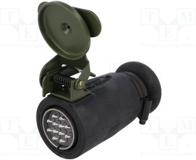 1667-40.00, Вилка круглый "папа" PIN 12 с откидывающейся крышкой пайка