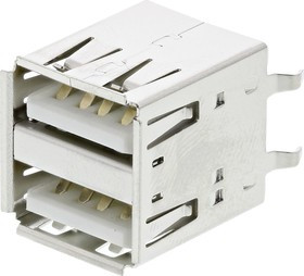 614008235023, Составной USB разъем, USB Типа A, USB 2.0, 8 вывод(-ов), Вертикальный, Медный Сплав