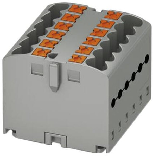 3273286, DIN Rail Terminal Blocks PTFIX 12X2,5 GY 2.5mm2 slf-assmb MNT