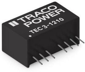 TEC 3-4810WI, Isolated DC/DC Converters 3W 18-75Vin 3.3V 700mA SIP8 Iso Reg