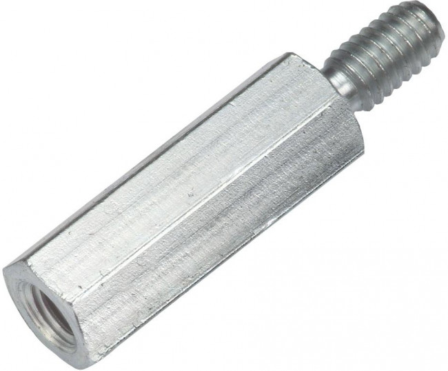 971500611, Standoff, M6 Thread, 50mm Body, Steel, Female/Male