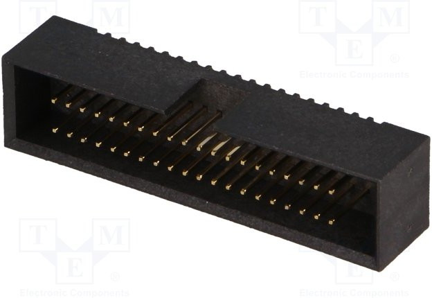 DS1031-16-40V8B, Гнездо, IDC, "папа", PIN 40, прямой, 1,27мм, THT, gold flash