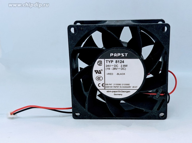 Вентилятор papst TYP 8124 24v 2.8w 80x35 2pin