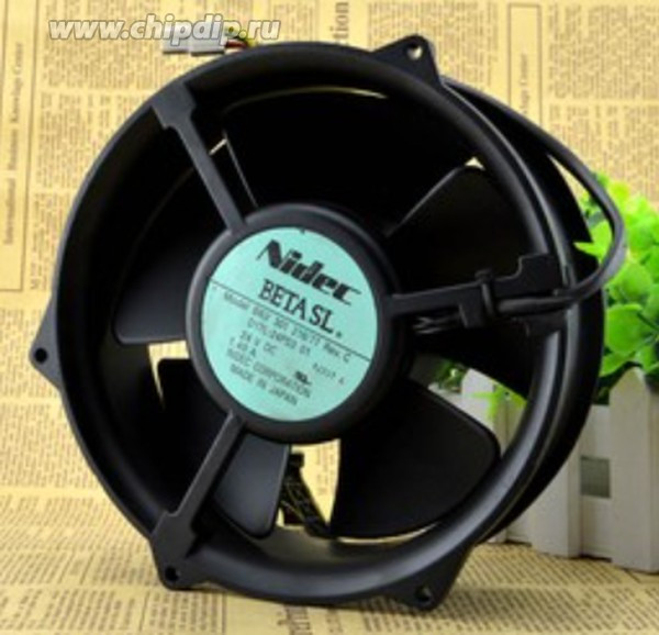 Вентилятор Nidec BKV 301216/77 D17L-24PS3 02 170x50 с ушами 190x50 24V 1.4A 4pin