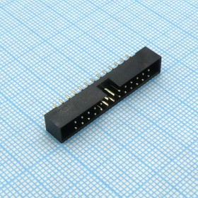 DS1014-26SF1B-B, (BH2-26, IDC2-26MS), IDC2 разъем, вилка на плату прямая двухрядная 26pin(2x13)., шаг 2.00мм