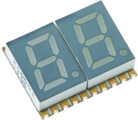 KCDC03-123, KCDC03-123 2 Digit 7-Segment LED Display, CC Green 12 mcd RH DP 7.6mm KCDC03-123, KCDC03-123 2 Digit 7-Segment LED Display, CC Green 12 mcd RH DP 7.6mm