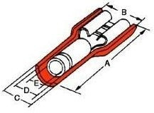 19002-0012, Terminals FREC-DSC 22-18 NYL RED 187X032