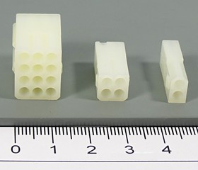 Штекер питания MFD, двухрядный, 4 контактов, шаг 3.68, на кабель, MFD-2x2M; №9632 штек пит MFD\2x 2\P3,68\каб\\ MFD-2x2M+конт[20]