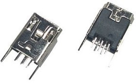 RND 205-01054, Mini USB-B 2.0 Connector, Mini USB-B 2.0 Receptacle, Straight, 5 Poles