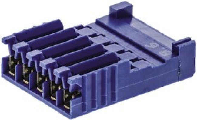 281786-5, AMPMODU HE14 Female Connector Housing, 2.54mm Pitch, 5 Way, 1 Row 281786-5, AMPMODU HE14 Female Connector Housing, 2.54mm Pitch, 5 Way, 1 Row