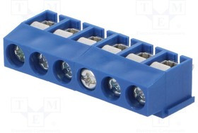 ETB11060B000Z, Зажимная рейка для печатных плат, угловой 90°, 5мм, на PCB, 8А