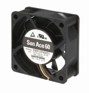 9G0612P4S0011, Осевой Вентилятор, 12 В, Square, 60 мм, 25 мм, Качения, 49.4 фут³/мин 9G0612P4S0011, Осевой Вентилятор, 12 В, Square, 60 мм, 25 мм, Качения, 49.4 фут³/мин
