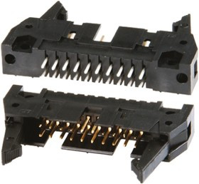 5102321-4, AMP-LATCH Series Straight Through Hole PCB Header, 20 Contact(s), 2.54mm Pitch, 2 Row(s), Shrouded