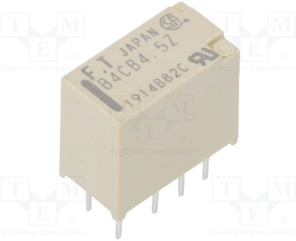 FTR-B4CB4.5Z, Реле: электромагнитное, DPDT, Uобмотки: 4,5ВDC, 0,3A/125ВAC, 2А
