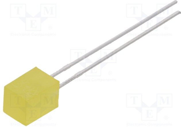 LL-553YD1E-2Y, LED; square; 5x5mm; yellow; 7?15mcd; 146°; Front: flat; 20mA