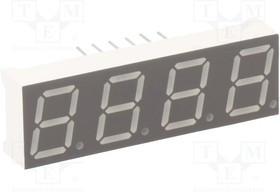 KW4-39FAGA, Дисплей: LED, 7-сегментный, 10мм, 0,39", II.зн: 4, желто-зеленый
