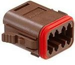 0934455247, Conn Housing PL 8 POS Crimp ST Cable Mount Brown Bag