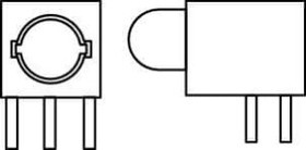 550-2207F, 550-2207F, Green Right Angle PCB LED Indicator 5mm (T-1 3/4), Through Hole 550-2207F, 550-2207F, Green Right Angle PCB LED Indicator 5mm (T-1 3/4), Through Hole
