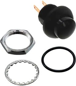 PB6B2HS2M3CAL00, PB6 Series Push Button Switch, (On)-Off, Panel Mount, SPST - NO, 50 V dc, 125V ac, IP68