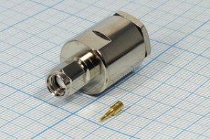 Штекер SMA на кабель RG5D прижимной, позолоченный центральный контакт; №2668 шт SMA\RG5D\\\ Штекер SMA на кабель RG5D прижимной, позолоченный центральный контакт; №2668 шт SMA\RG5D\\\