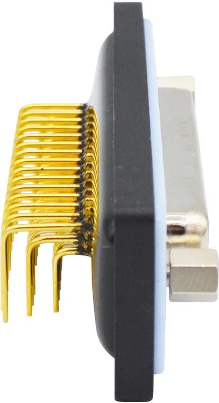 HDF-R44-213L011, HDF 44 Way Right Angle Solder D-sub Connector Socket, 2.29mm Pitch, with 4-40 Screw Locks HDF-R44-213L011, HDF 44 Way Right Angle Solder D-sub Connector Socket, 2.29mm Pitch, with 4-40 Screw Locks