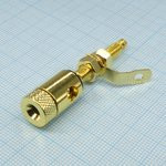 BP-310G (черное), Гнездо на панель (зол.)