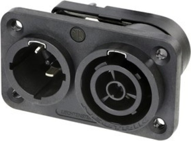 Neutrik NAC3PX-TOP панельный разъем PowerCon TRUE1, штекер/гнездо, 16A/250В Neutrik NAC3PX-TOP панельный разъем PowerCon TRUE1, штекер/гнездо, 16A/250В