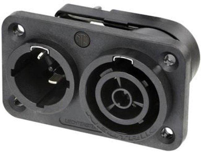 Neutrik NAC3PX-TOP панельный разъем PowerCon TRUE1, штекер/гнездо, 16A/250В Neutrik NAC3PX-TOP панельный разъем PowerCon TRUE1, штекер/гнездо, 16A/250В