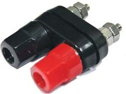 Клемма приборная, 43x35d6/5x2, 1красный/1черный, отверстие 4,0/4,0