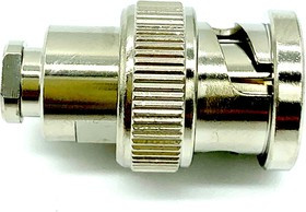 MP007946, Разъем РЧ / Коаксиальный, BNC Коаксиальный, Прямой Штекер, Зажим, 75 Ом, RG179, Латунь