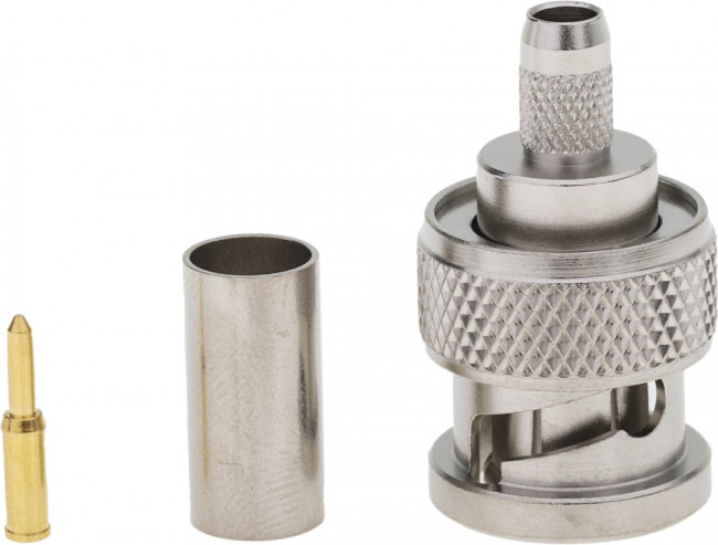 J01000A1256, 50 Straight Cable Mount, BNC Connector, Plug, RG223/U