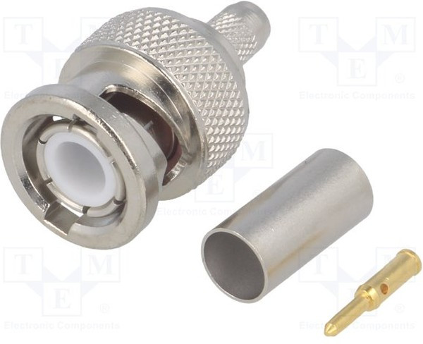 J01000A1256, 50 Straight Cable Mount, BNC Connector, Plug, RG223/U