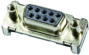 D-Sub socket, 9 pole, standard, equipped, straight, solder pin, 09551156622741