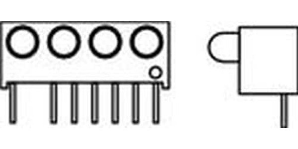 551-1107-004F, LED Circuit Board Indicators RED DIFFUSED LOW CURRENT