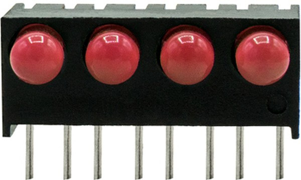 551-1107-004F, LED Circuit Board Indicators RED DIFFUSED LOW CURRENT