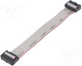 FC14300-S, Шлейф с разъемами IDC, 14x28AWG, Ш.шлейфа 1,27мм, 0,3м