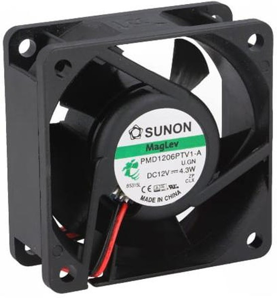 Вентилятор Sunon PMD1206PTV1-A U.GN DC 12V 4.3W 0.357A 60x25 2pin Вентилятор Sunon PMD1206PTV1-A U.GN DC 12V 4.3W 0.357A 60x25 2pin