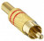 1573 01 V RED, Gold, Red RCA Plug, Gold, 5A 1573 01 V RED, Gold, Red RCA Plug, Gold, 5A