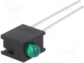 HLMP-1503-C00A1, LED; в корпусе; зеленый; 3мм; Кол-во диод: 1; 10мА; 60°; 1,5?2,7В