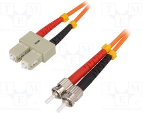 LOG-FP2SS03, Световодный патч-корд, OM2, SC/UPC,ST/UPC, 3м, LSZH, оранжевый