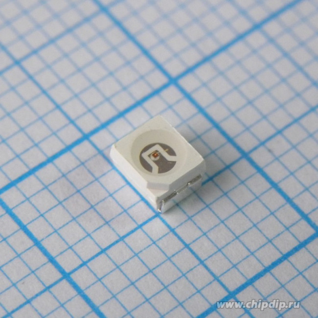 FYLS-3528URC, Светодиод smd 3,5х2,8мм/красный/625нм/ 600мкд/прозрачный/120°