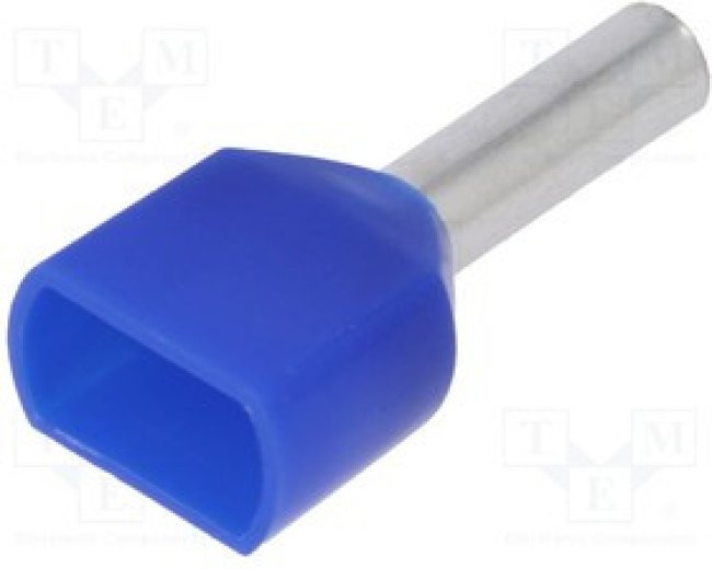 TUL-RI-TW-02510, Втулочный, изолированный,двойной, медь, Изоляция ПВХ, 2,5мм2