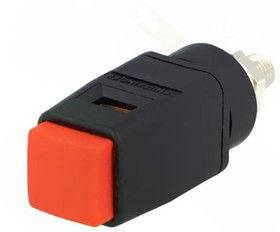 SDK503-RT, Зажим лабораторный, красный, 70ВDC, 16А, винтами, никель, полиамид