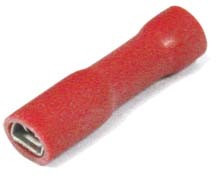 Клемма розетка, 2,8x0,8, обжимная, изолированная красная