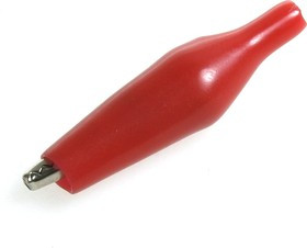 AG-110A-C (8-0027 red), Зажим "Крокодил" с изолятором красный, 10А, 43.5мм