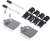 8655MH0901BKLF, 8655MH Series Die Cast Zinc D Sub Backshell, 9 Way, Strain Relief 8655MH0901BKLF, 8655MH Series Die Cast Zinc D Sub Backshell, 9 Way, Strain Relief