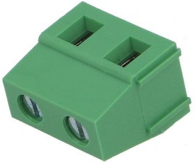 KLS2-128-7.50-02P-4S (DG128-7.5-02P), Клеммник винтовой 2 контакта, шаг 7.5 мм