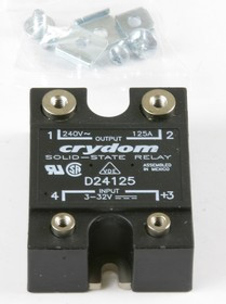 D24125, Solid State Relay 20mA 32V DC-IN 125A 280V AC-OUT 4-Pin